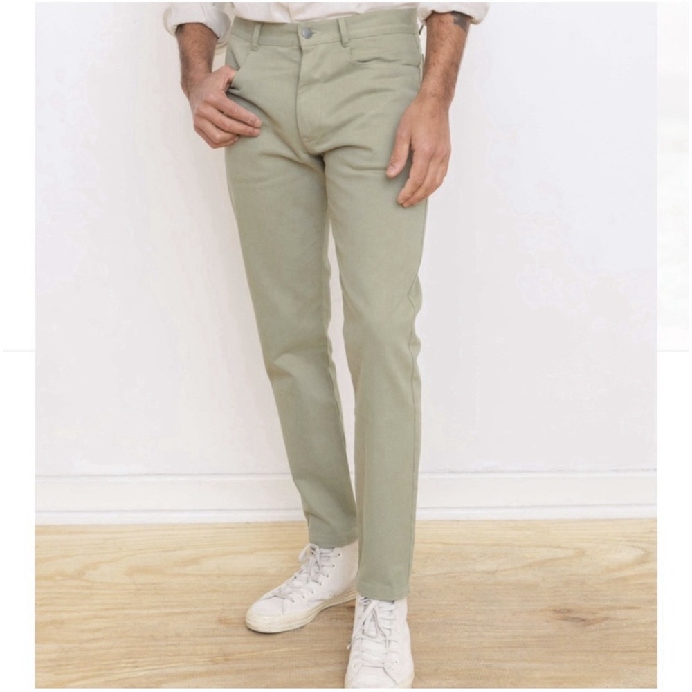Alex Crane Cham Pants Mens 30 Moss Green Cotton Twill‎ Straight Leg NWT